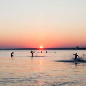 Produktbild: Poster, Sonnenuntergang am Meer Wandbild. Originelle Geschenk Ideen für Interior Deko.