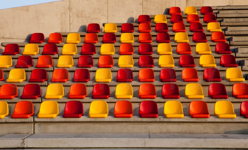 FineArt Leinwandbild Sitze im Stadion