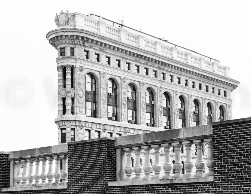 Flatiron Fotografie in schwarz weiß, New York. Ab 69,50 € als Fine Art Poster erhältlich.