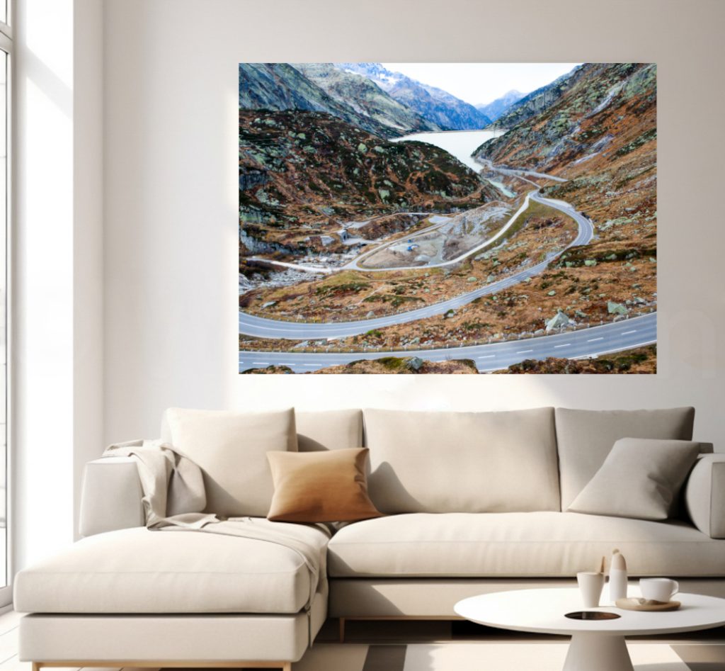 Acrylglas Foto, Alpenstrasse, Wandbilder