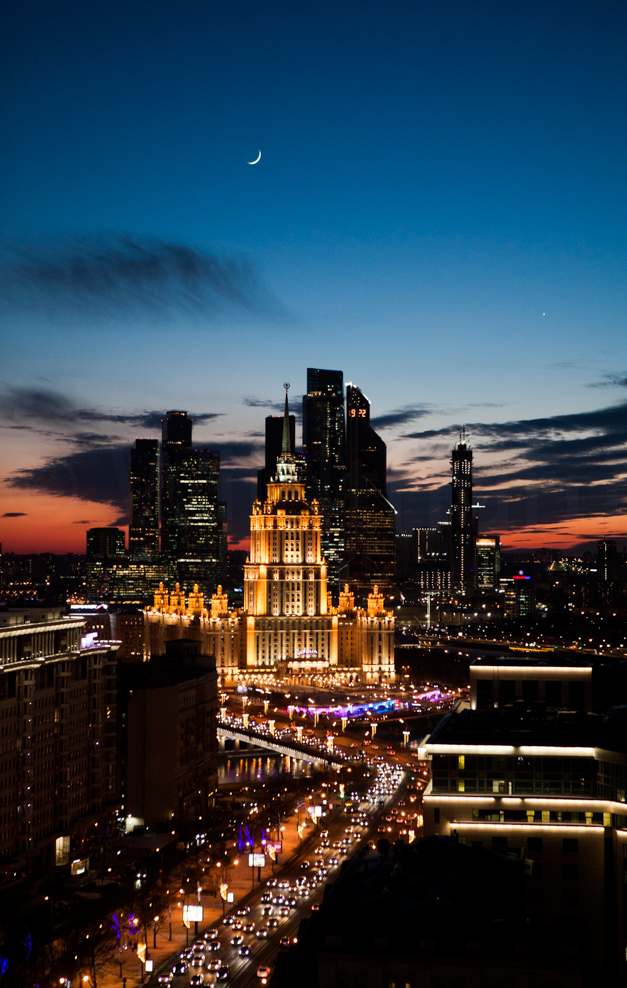 LED Wandbilder, Moscow City, Московский международный деловой центр.